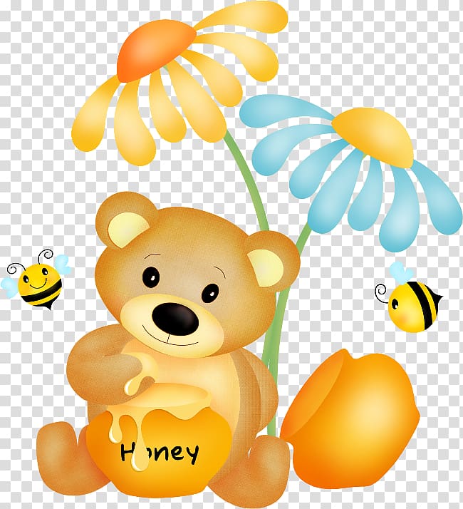 Brown bear Bee , bear transparent background PNG clipart