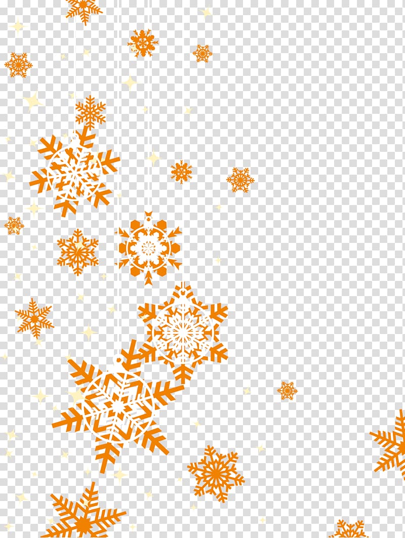 Autumn Deciduous Yellow, Snowflakes transparent background PNG clipart