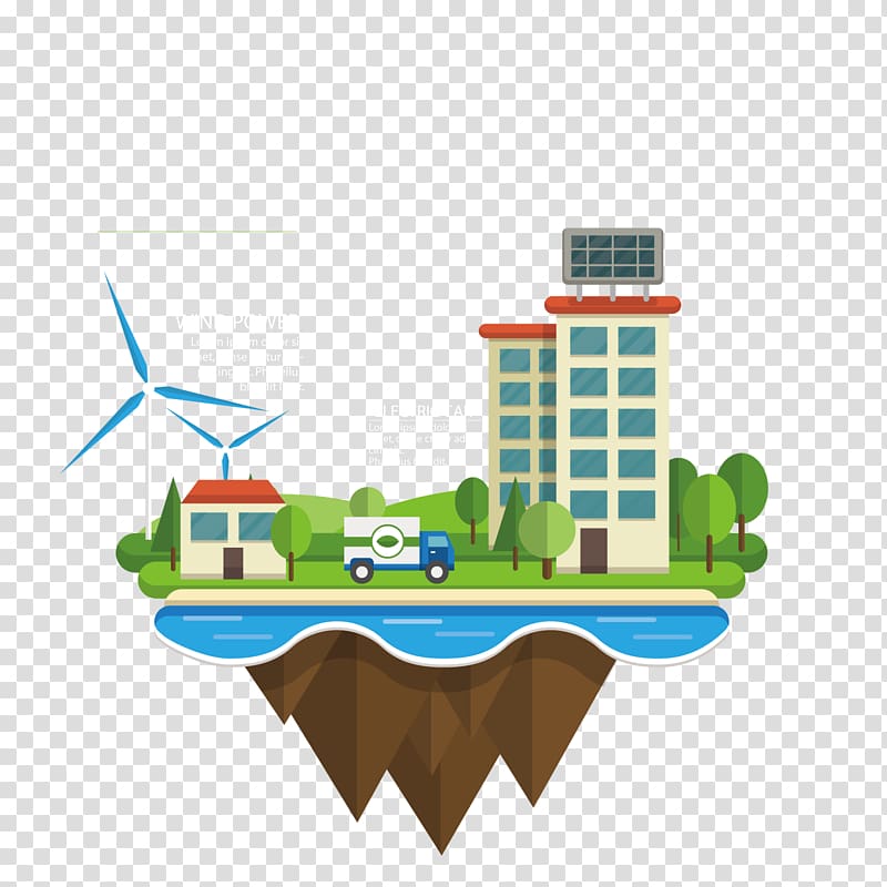 Infographic Renewable energy Environmentally friendly, Environmental city transparent background PNG clipart