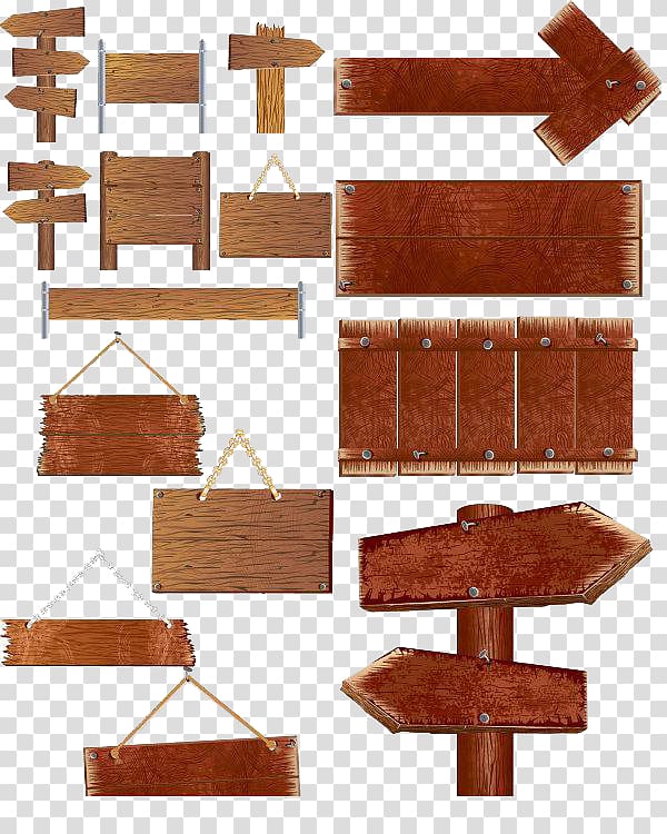 wooden direction sign transparent background PNG clipart