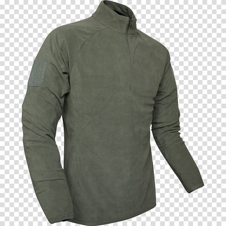 Polar fleece Jacket Clothing Sleeve Military, double layer transparent background PNG clipart