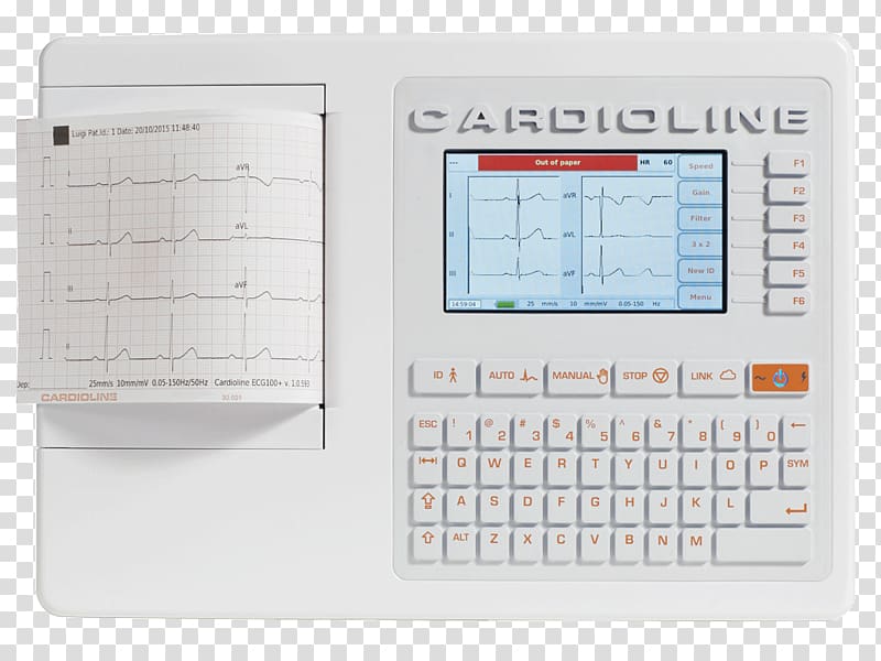 Cardioline SpA Electrocardiogram Electrocardiógrafo Holter monitor Telemedicine, ecg transparent background PNG clipart