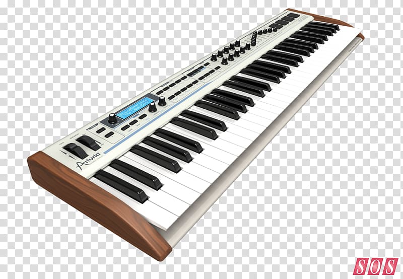 Sound Synthesizers Arturia MIDI keyboard Musical keyboard, keyboard transparent background PNG clipart