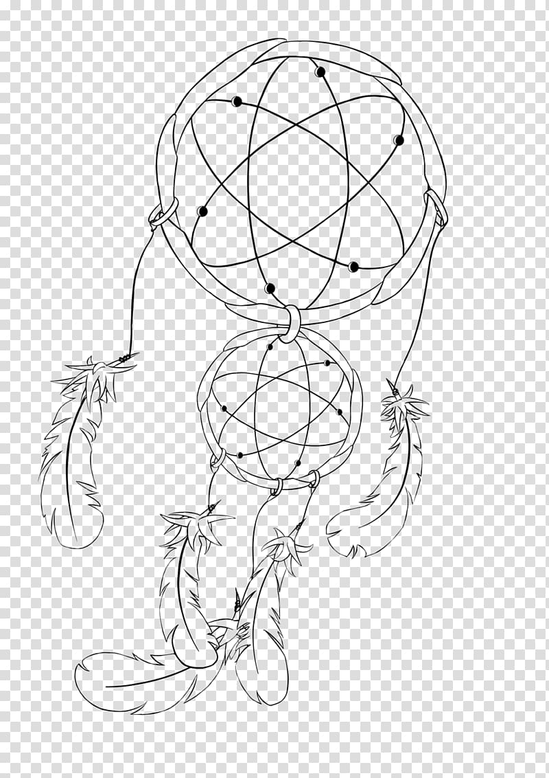 Drawing Line art Dreamcatcher, dreamcather transparent background PNG clipart