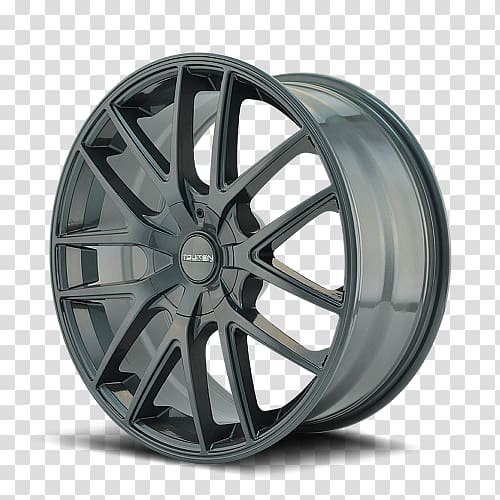 Alloy wheel Car Gunmetal Rim, car transparent background PNG clipart