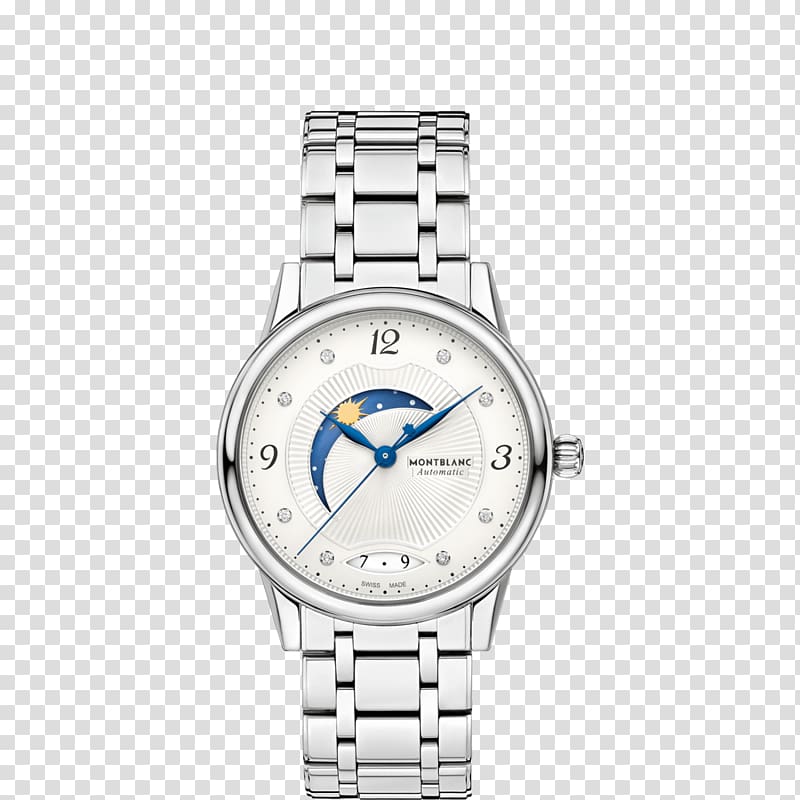 Montblanc Automatic watch Movement Watchmaker, Montblanc watches mechanical watches Silver female form transparent background PNG clipart