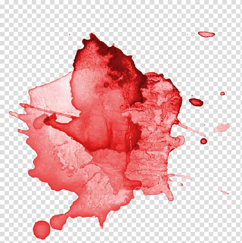 red liquid art, Watercolor painting Email, acuarela transparent background PNG clipart