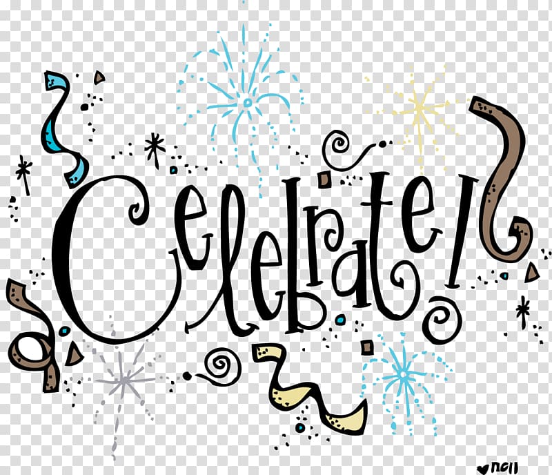 Party Black and white Birthday , celebrate transparent background PNG clipart