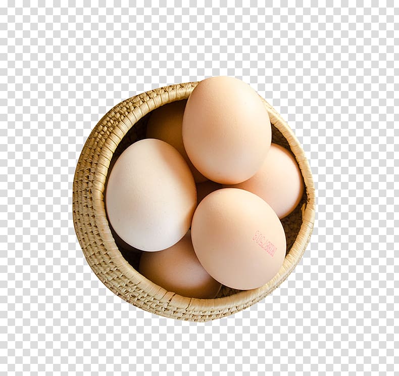 Chicken egg Soil Flour, Bamboo baskets in the soil transparent background PNG clipart
