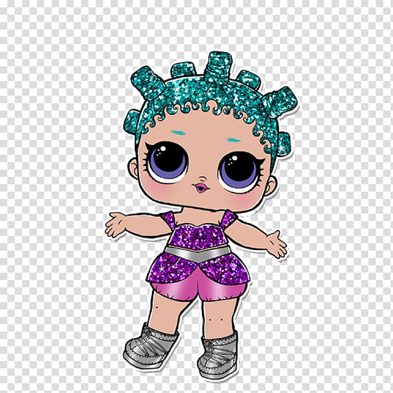 teal haired girl illustration, L.O.L Surprise! Glitter Series L.O.L. Surprise! Lil Sisters Series 2 MGA Entertainment L.O.L. Surprise! Series 1 Mermaids Doll MGA Entertainment LOL Surprise! Littles Series 1 Doll, doll transparent background PNG clipart