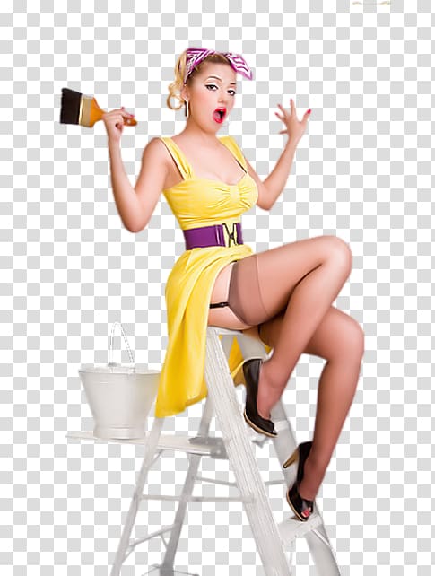 Pin-up girl Model Painting Female Woman, model transparent background PNG clipart