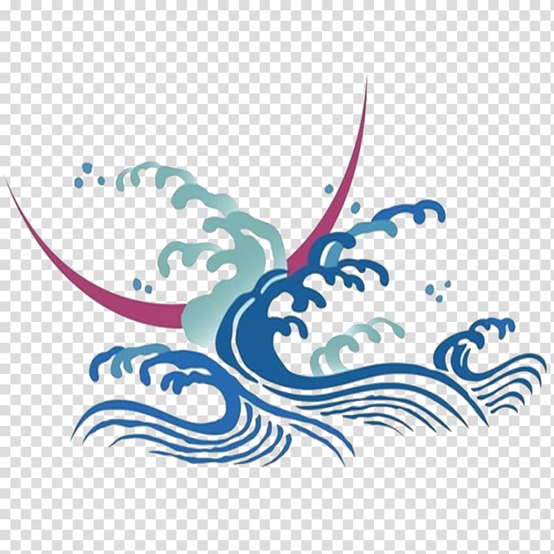 Wind wave Icon, On a white background blue waves pattern transparent background PNG clipart