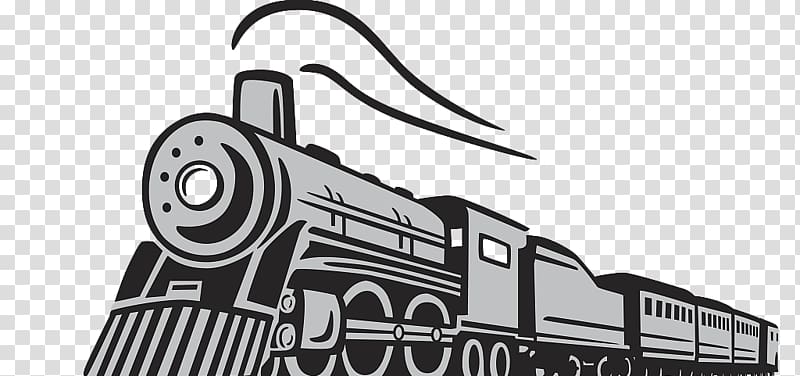 steam tran, Train Rail transport Steam locomotive, Cartoon hand drawn steam running train transparent background PNG clipart