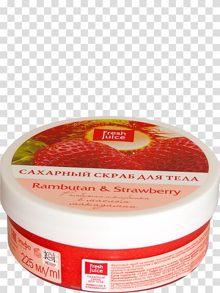 Cream Exfoliation Skin Macadamia oil Flavor, strawberry juice transparent background PNG clipart
