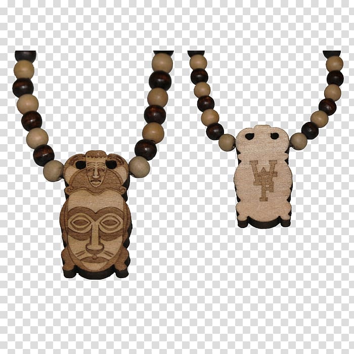 Necklace Animal, African mask wood transparent background PNG clipart