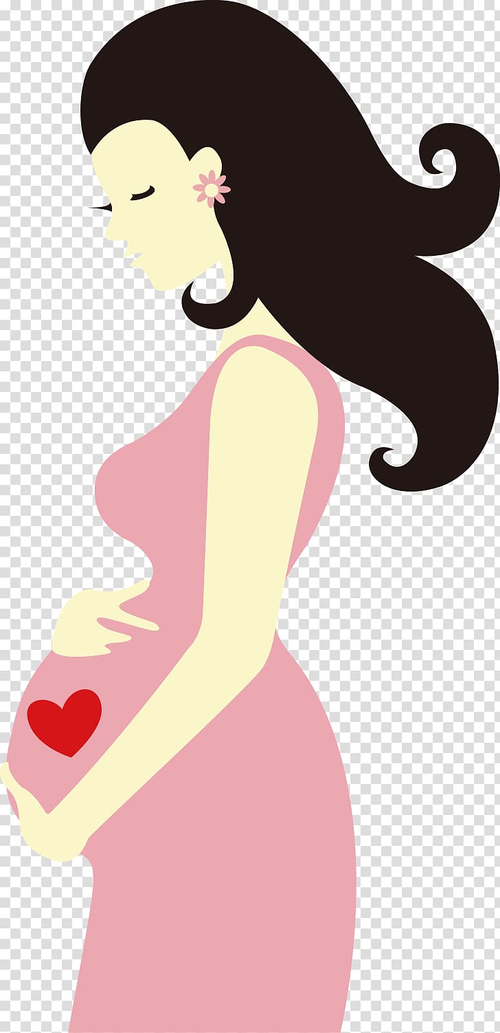 pregnant woman art, Woman Cartoon Drawing, Pregnant women hand-painted cartoon pattern transparent background PNG clipart