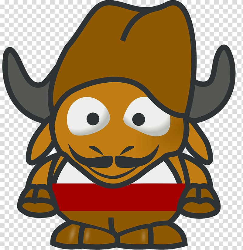 Wildebeest GNU , Cartoon Horn transparent background PNG clipart