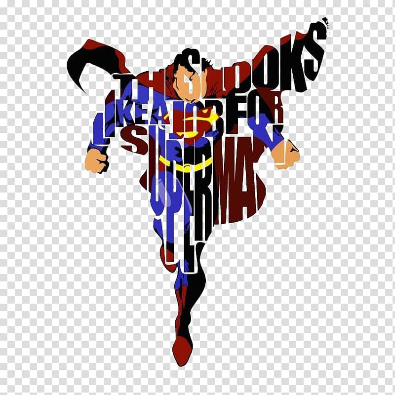 Superman Typography Superhero Graphic design Illustration, Superman letter effect transparent background PNG clipart