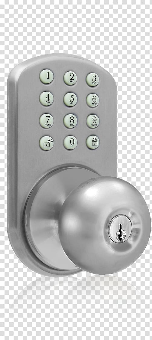 Door handle Lock Keypad Dead bolt, door lock transparent background PNG clipart