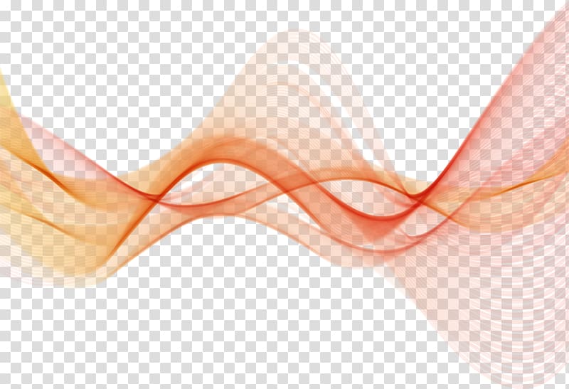 orange wave art illustration, Orange undulated lines transparent background PNG clipart