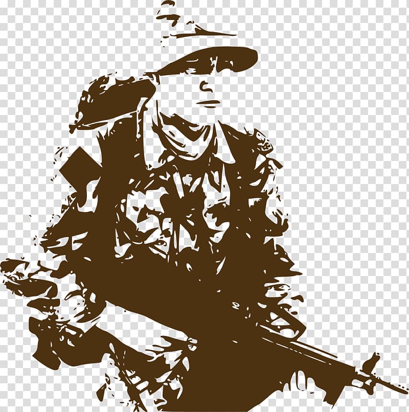 Soldier Army Wall decal Military Sticker, Retro Brown soldiers transparent background PNG clipart