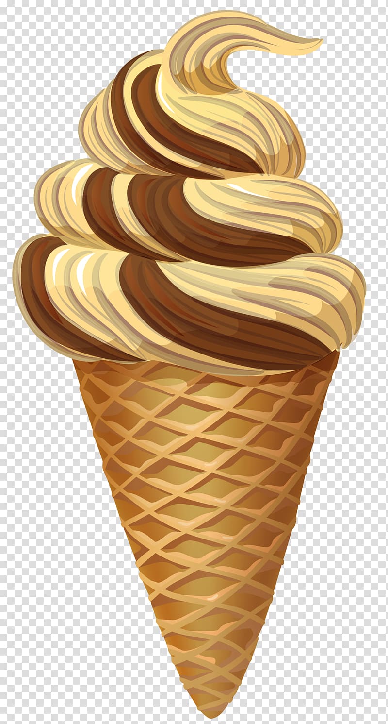 ice cream art, Ice cream cone Chocolate, Caramel Ice Cream Cone transparent background PNG clipart