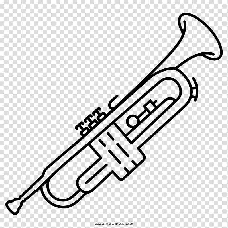 Trumpet Musical Instruments Drawing, Trumpet transparent background PNG clipart