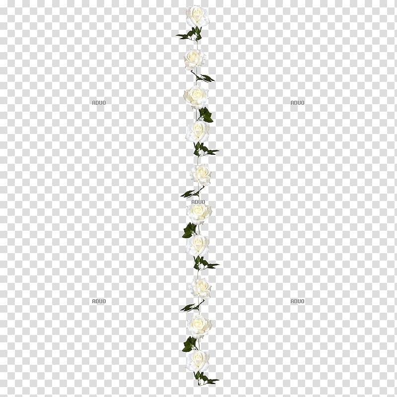 White Cut flowers Garland Green, flower transparent background PNG clipart