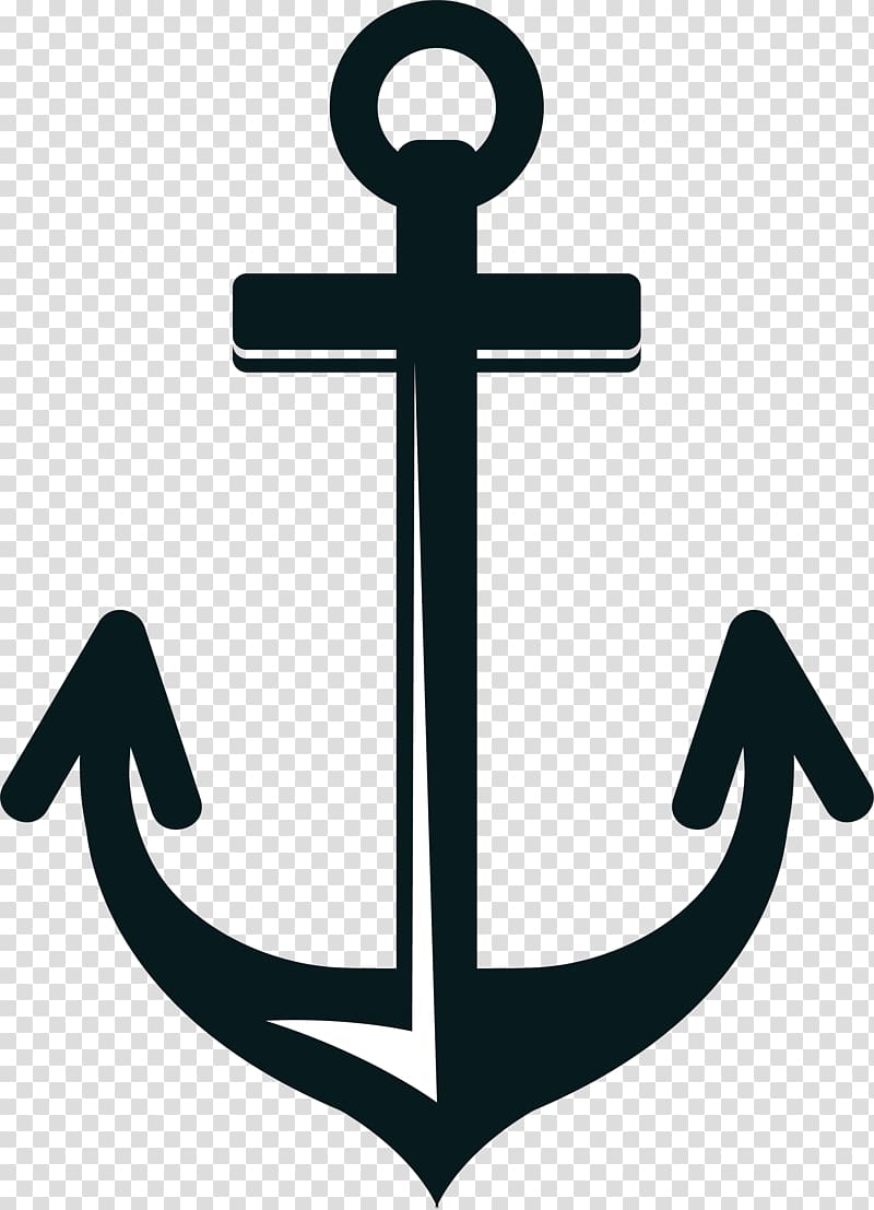 Anchor Ship Ankerkette Watercraft , Hand painted black anchor circle transparent background PNG clipart