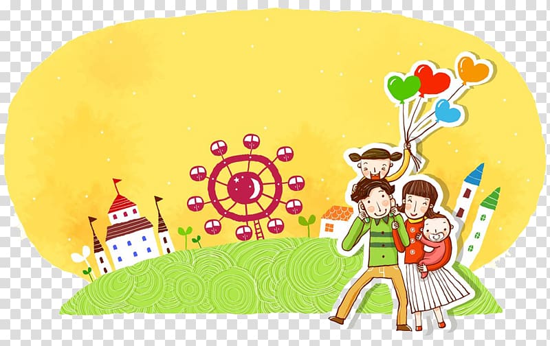 Haicang District Family Child Learning, Cartoon family portrait transparent background PNG clipart