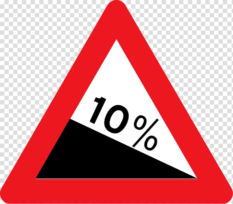 Traffic sign Warning sign Grade, Road Signs In Denmark transparent background PNG clipart