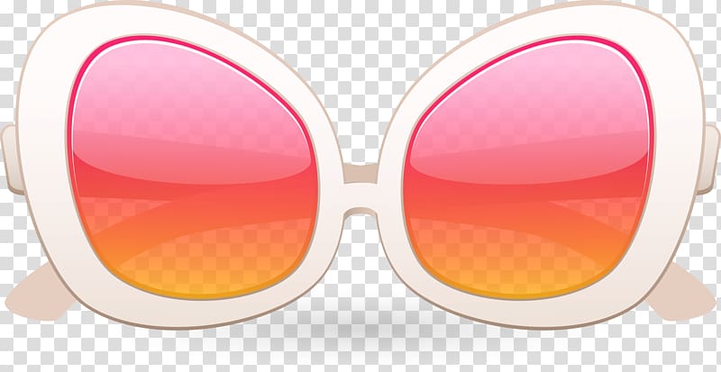 red lens sunglasses with white frames art, Sunglasses Goggles, Sunglasses transparent background PNG clipart