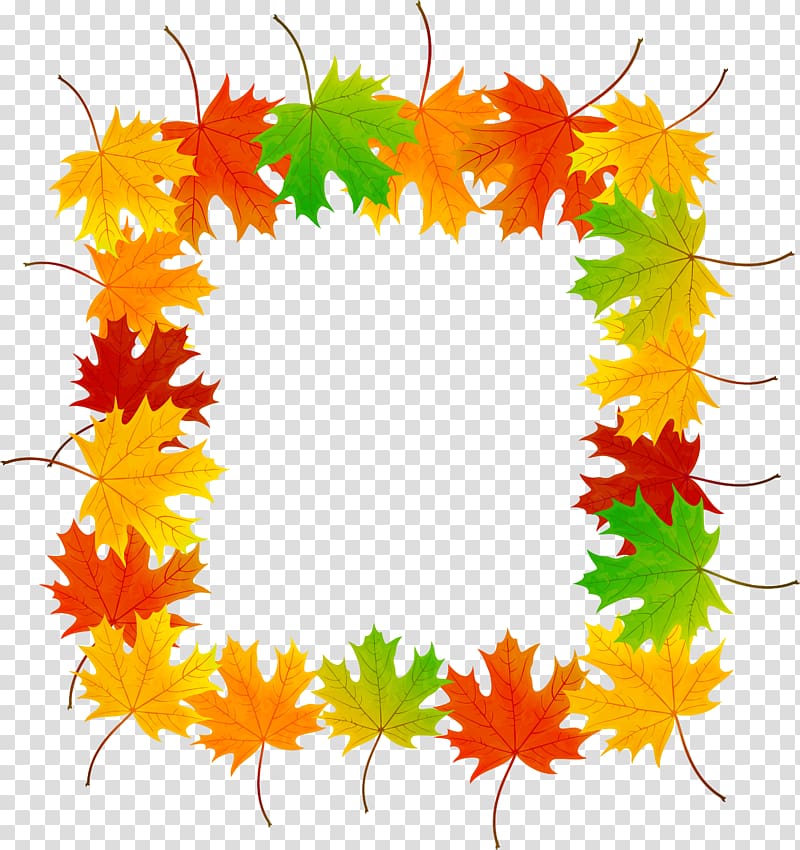 Maple leaf, Yellow Maple Leaf Frame transparent background PNG clipart