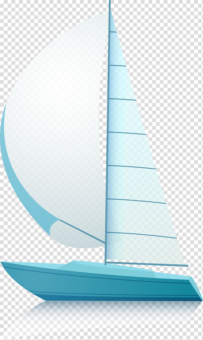 Sailing ship, Blue sailing ship transparent background PNG clipart