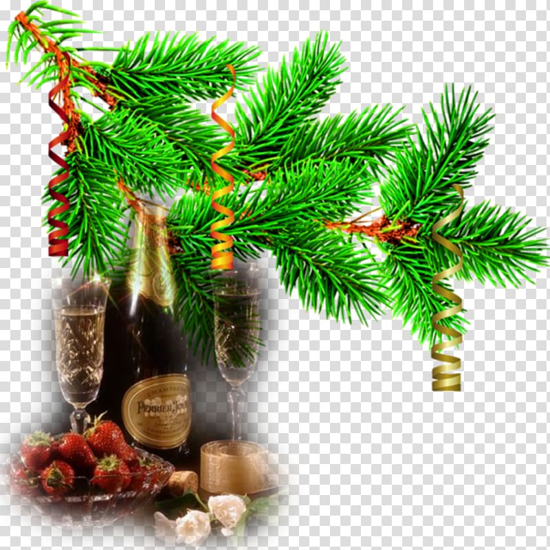 Fir Christmas tree Pine, decorate transparent background PNG clipart