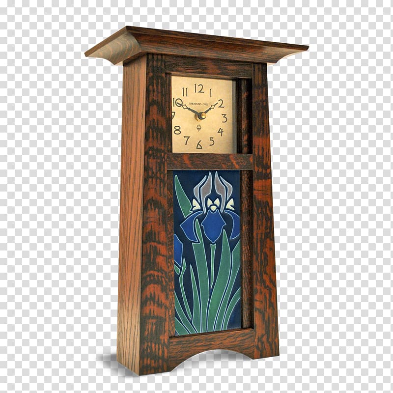 Mantel clock Arts and Crafts movement Furniture Woodworking, clock transparent background PNG clipart