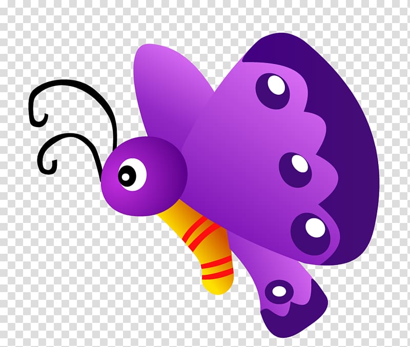 cartoon purple butterfly