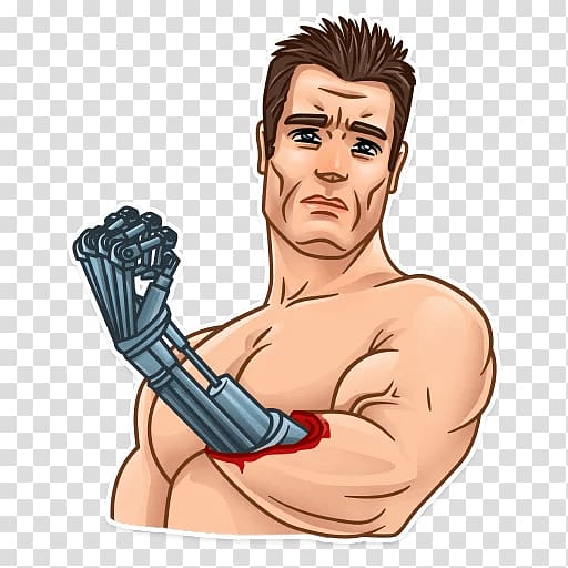 Arnold Schwarzenegger The Terminator Telegram Sticker YouTube, arnold schwarzenegger transparent background PNG clipart