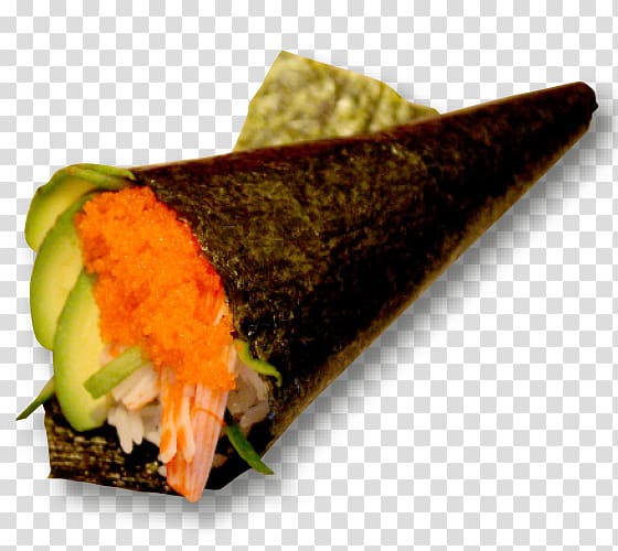 California roll Sushi Makizushi Temaki-zushi Crab stick, sushi transparent background PNG clipart