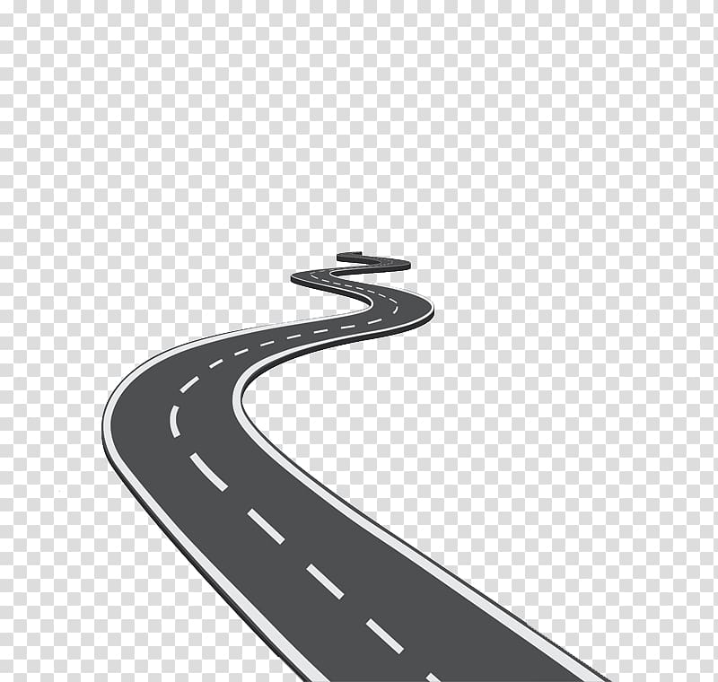 spiral black vehicle road, Road Icon, Creative winding road transparent background PNG clipart
