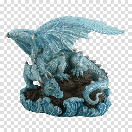 The Ice Dragon Statue Blue glaucus Figurine, dragon transparent background PNG clipart