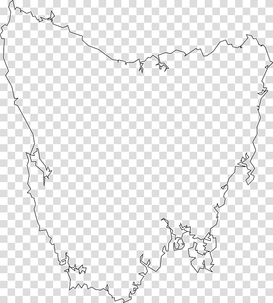 Tasmania Line art Map , map transparent background PNG clipart