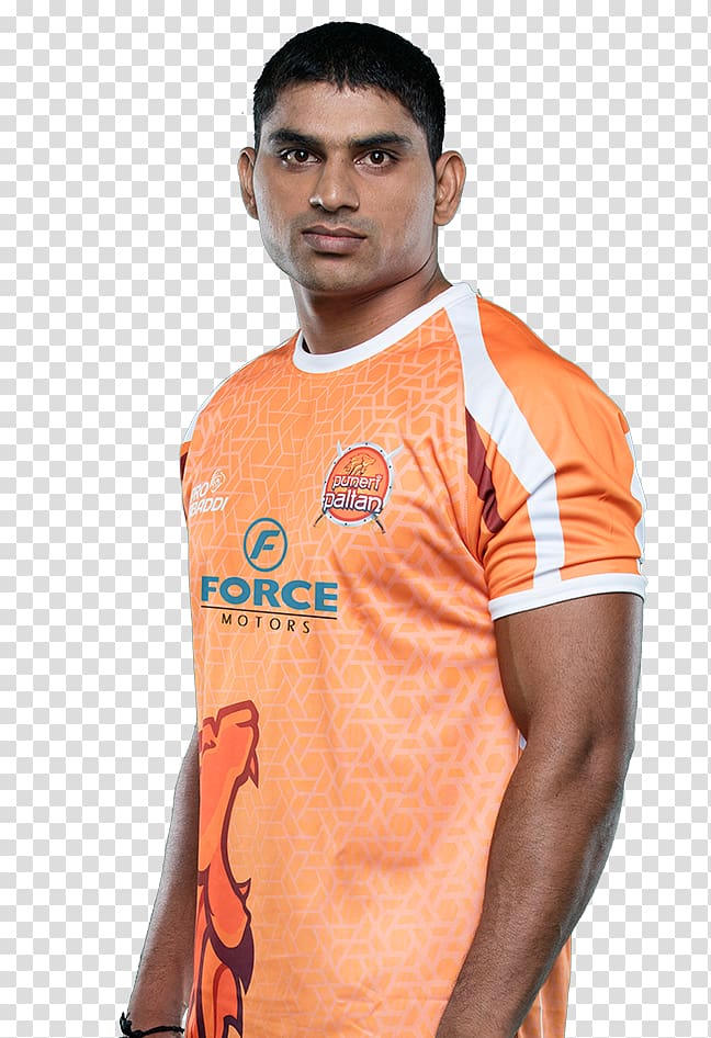 Deepak Niwas Hooda Puneri Paltan Pro Kabaddi T-shirt, T-shirt transparent background PNG clipart