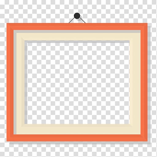 orange and white frame template, Rectangle Area Frames Square, hanging string polaroid frame transparent background PNG clipart