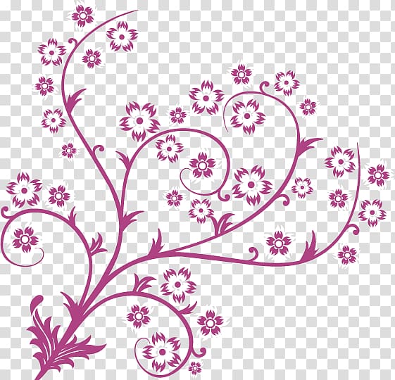 Flower Floral design Free, Cartoon purple tendrils transparent background PNG clipart