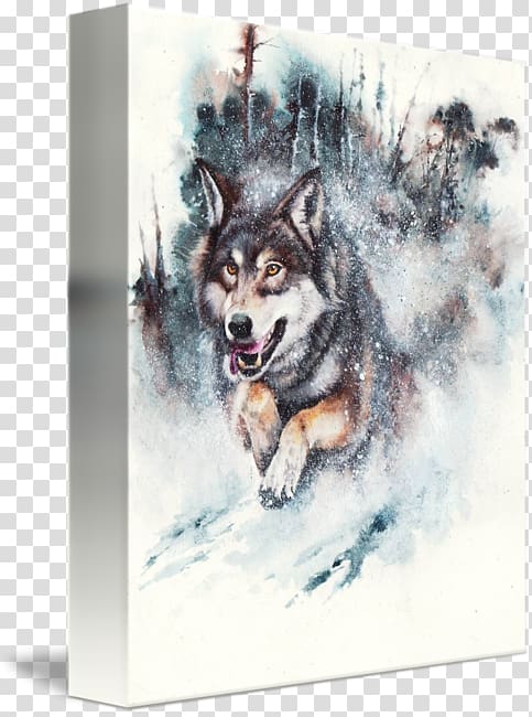 Siberian Husky Sakhalin Husky Alaskan Malamute Watercolor painting, snow blizzard transparent background PNG clipart