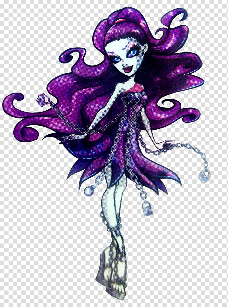 Frankie Stein Monster High Spectra Vondergeist Daughter of a Ghost Doll, doll transparent background PNG clipart