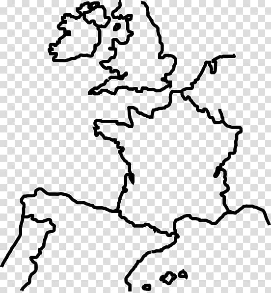 Western Europe Blank map , european dividing line transparent background PNG clipart