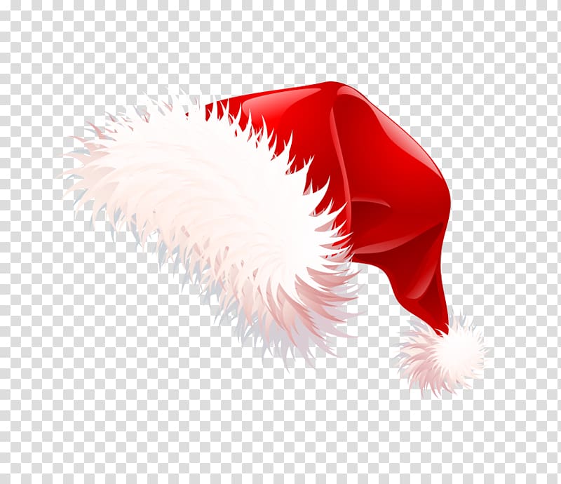 Santa Claus Santa suit Christmas , Red Christmas hat transparent background PNG clipart