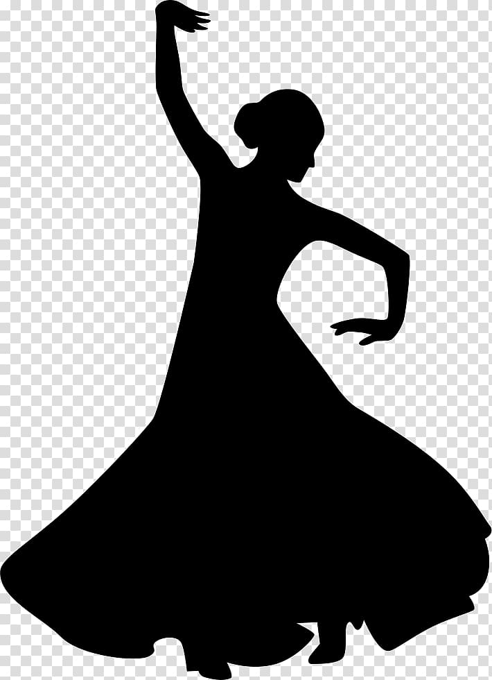 Dance Flamenco Silhouette, Silhouette transparent background PNG clipart